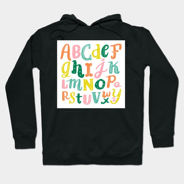 Chalky Alphabet Hoodie by ellolovey